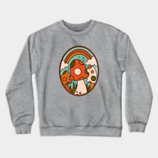 Stained Glass Mushroom Crewneck Sweatshirt